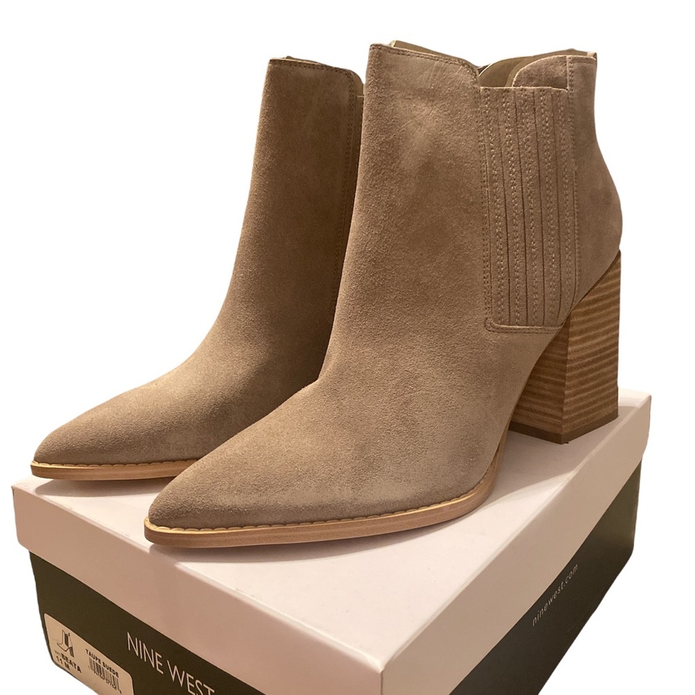 Nine West BEATA Taupe Suede Size 11